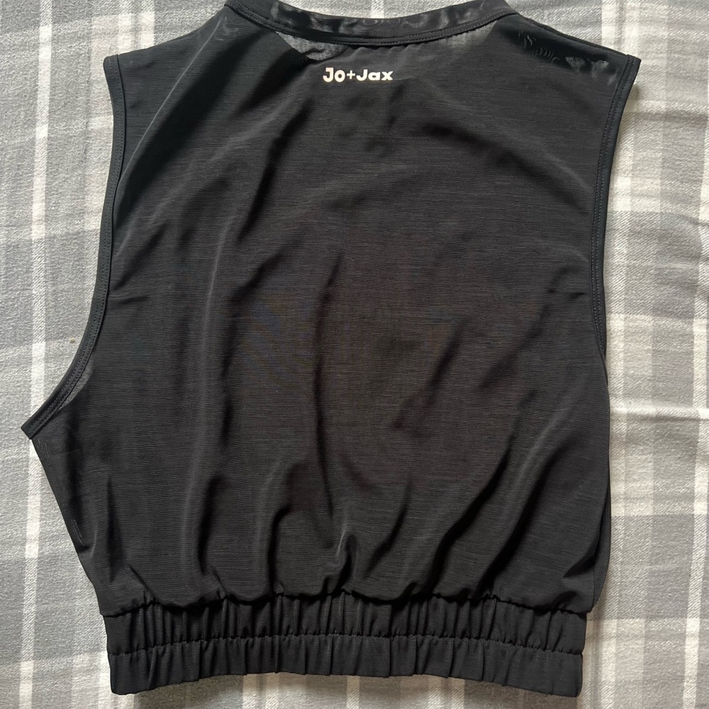 Jo+Jax Black Sleeveless mesh Top